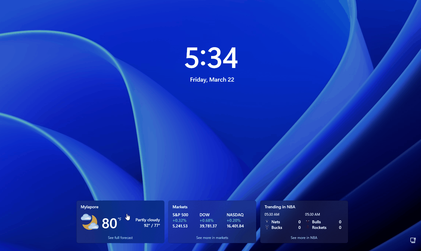 Windows 11 lock screen weather